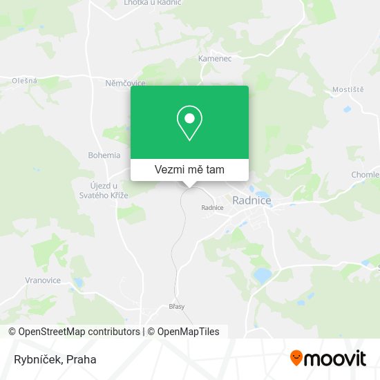 Rybníček mapa