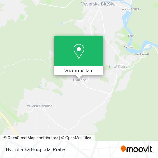 Hvozdecká Hospoda mapa