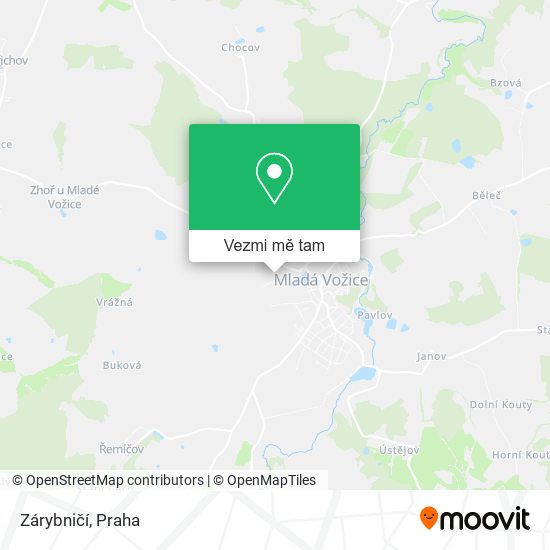 Zárybničí mapa