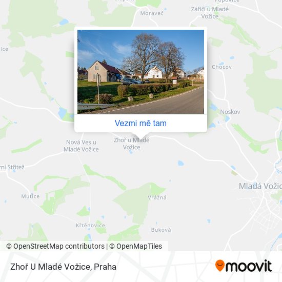 Zhoř U Mladé Vožice mapa