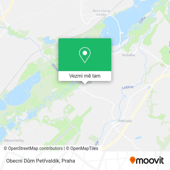 Obecní Dům Petřvaldík mapa