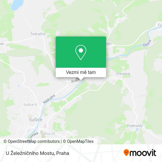 U Želežničního Mostu mapa