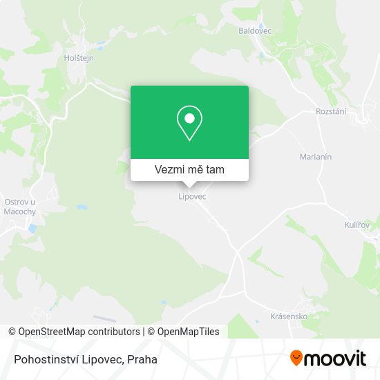 Pohostinství Lipovec mapa