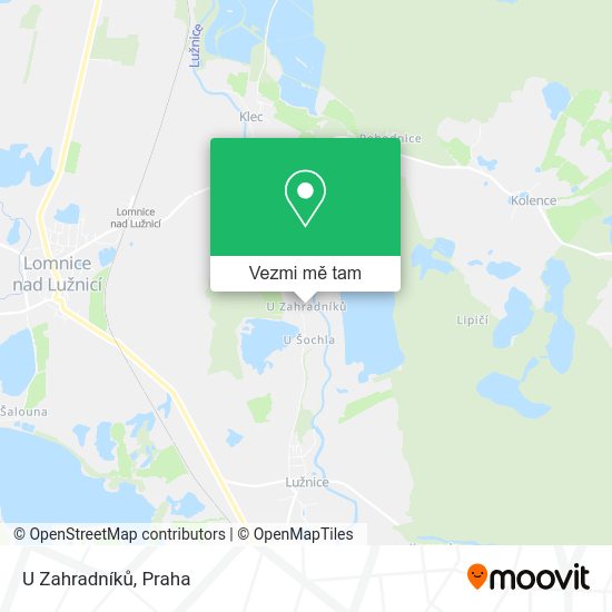 U Zahradníků mapa
