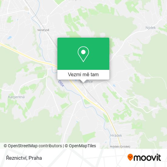 Řeznictví mapa