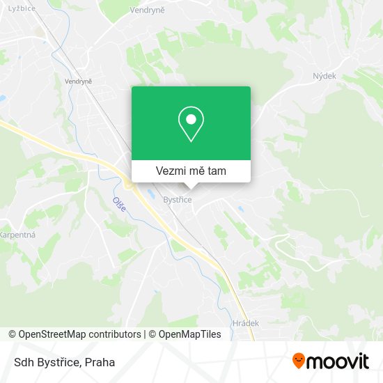 Sdh Bystřice mapa