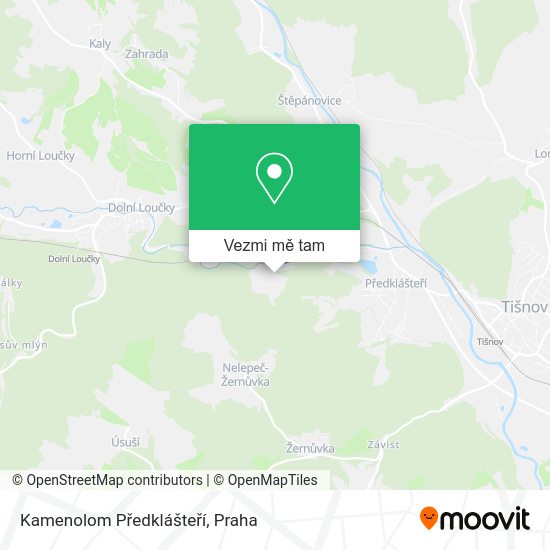 Kamenolom Předklášteří mapa