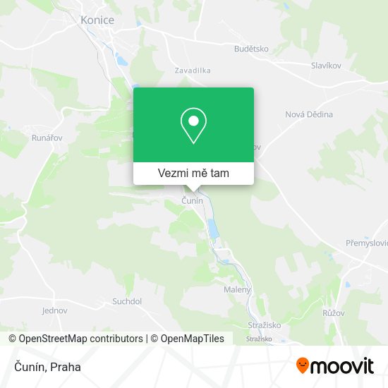 Čunín mapa