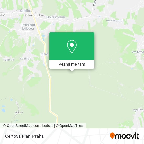 Čertova Pláň mapa