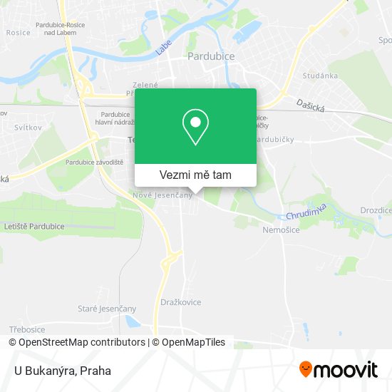 U Bukanýra mapa