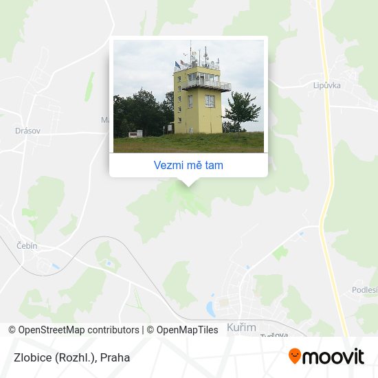 Zlobice (Rozhl.) mapa