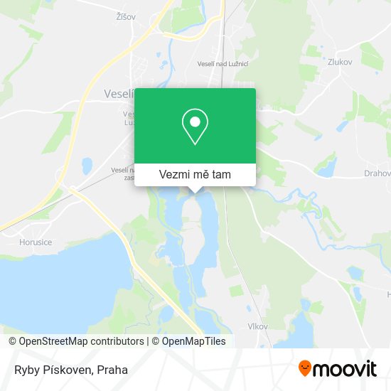 Ryby Pískoven mapa