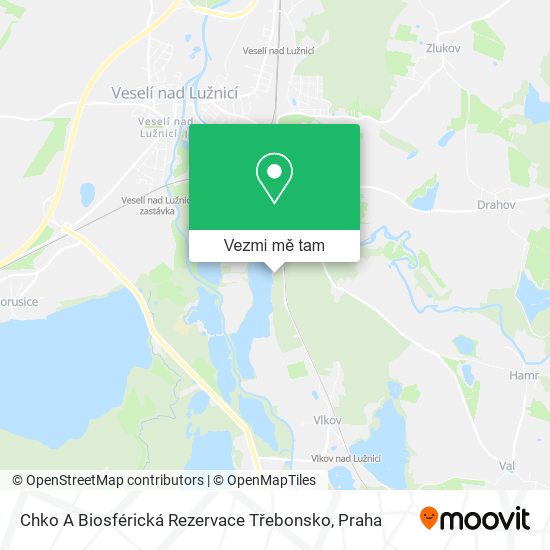Chko A Biosférická Rezervace Třebonsko mapa