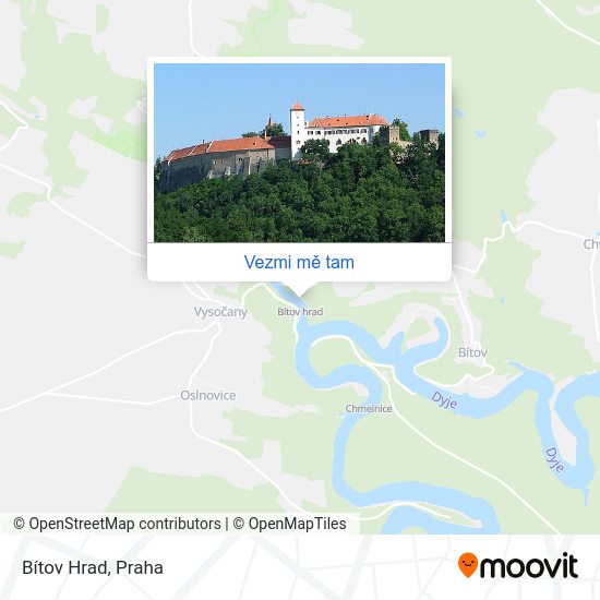 Bítov Hrad mapa