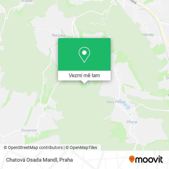 Chatová Osada Mandl mapa