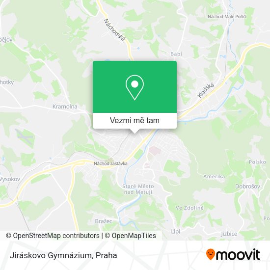 Jiráskovo Gymnázium mapa