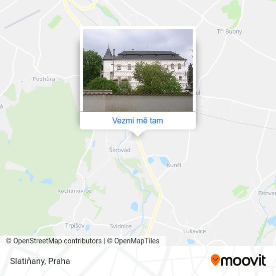 Slatiňany mapa