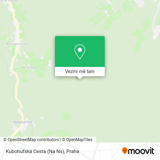 Kubohuťská Cesta (Na Ns) mapa
