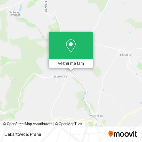 Jakartovice mapa