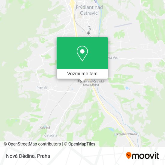 Nová Dědina mapa