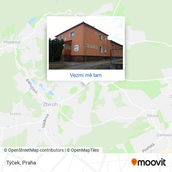 Týček mapa