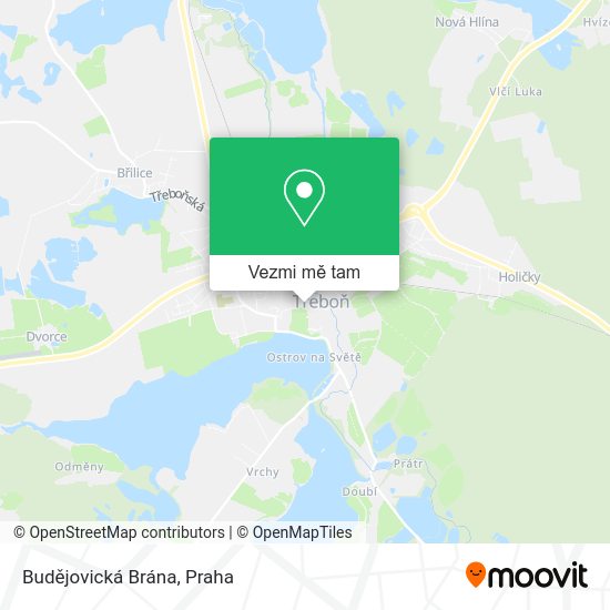 Budějovická Brána mapa