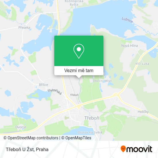 Třeboň U Žst mapa