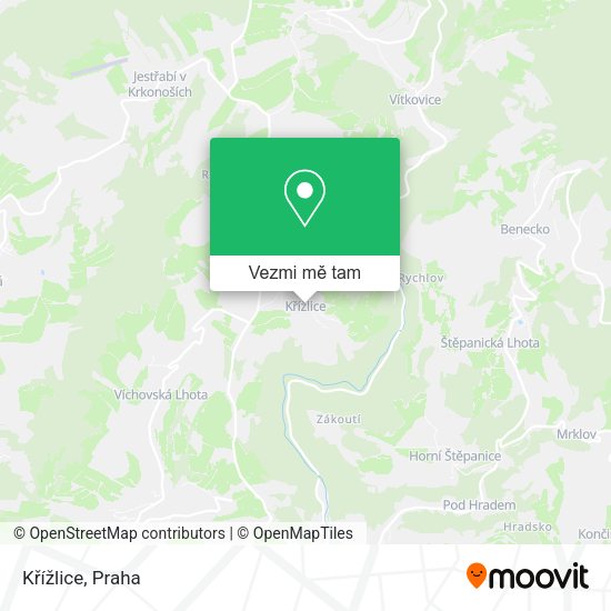 Křížlice mapa