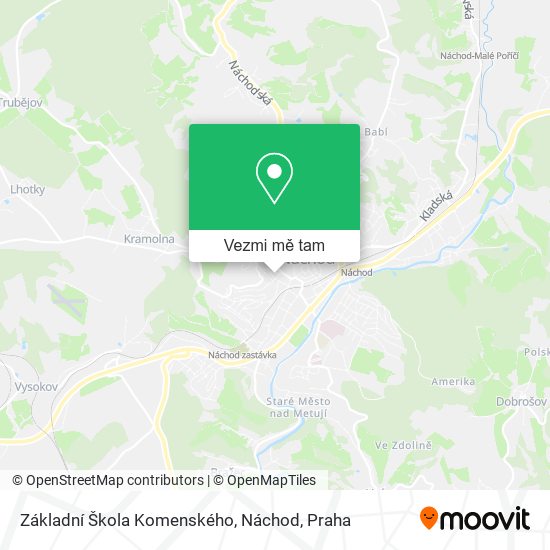 Základní Škola Komenského, Náchod mapa