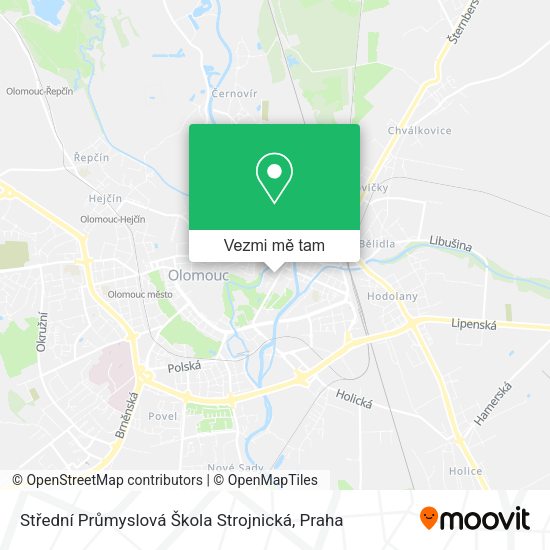 Střední Průmyslová Škola Strojnická mapa