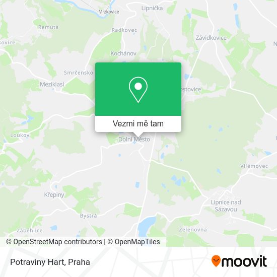 Potraviny Hart mapa