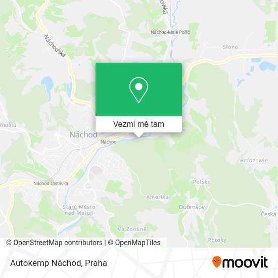 Autokemp Náchod mapa