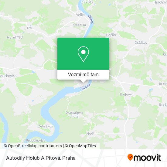 Autodíly Holub A Pítová mapa