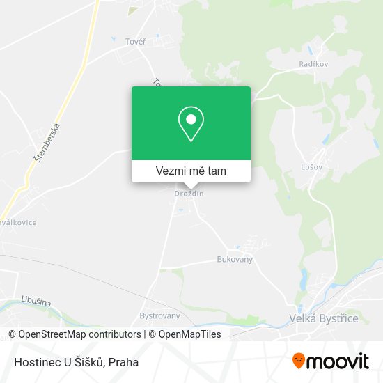 Hostinec U Šišků mapa