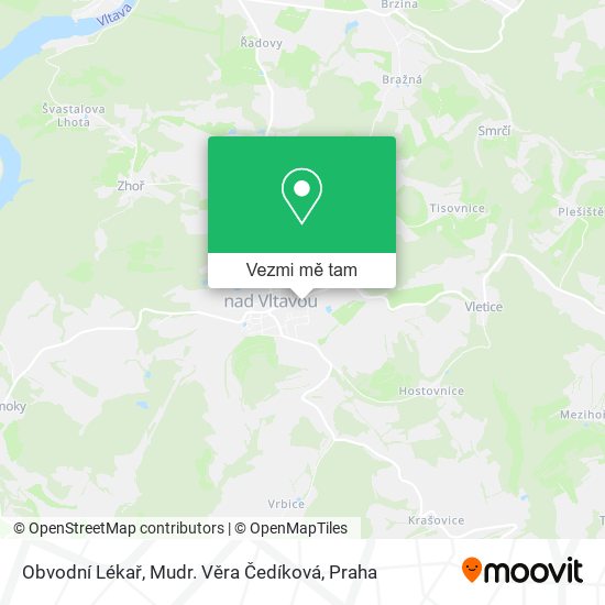 Obvodní Lékař, Mudr. Věra Čedíková mapa