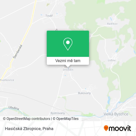 Hasičská Zbrojnice mapa