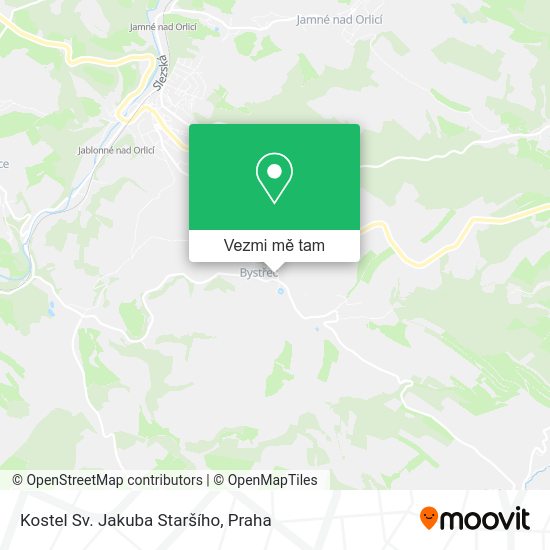 Kostel Sv. Jakuba Staršího mapa