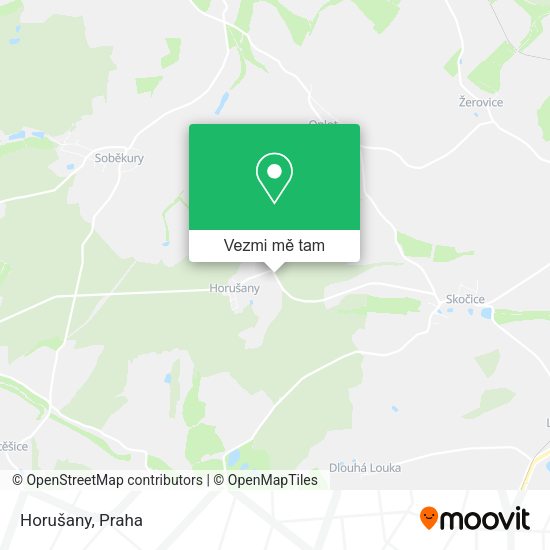 Horušany mapa