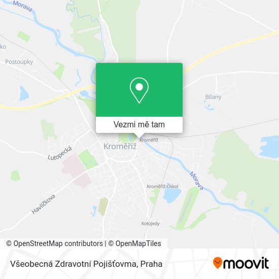 Všeobecná Zdravotní Pojišťovma mapa