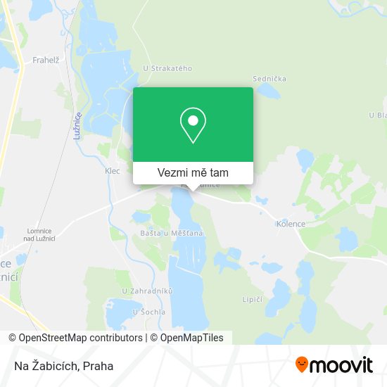 Na Žabicích mapa