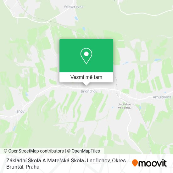 Základní Škola A Mateřská Škola Jindřichov, Okres Bruntál mapa