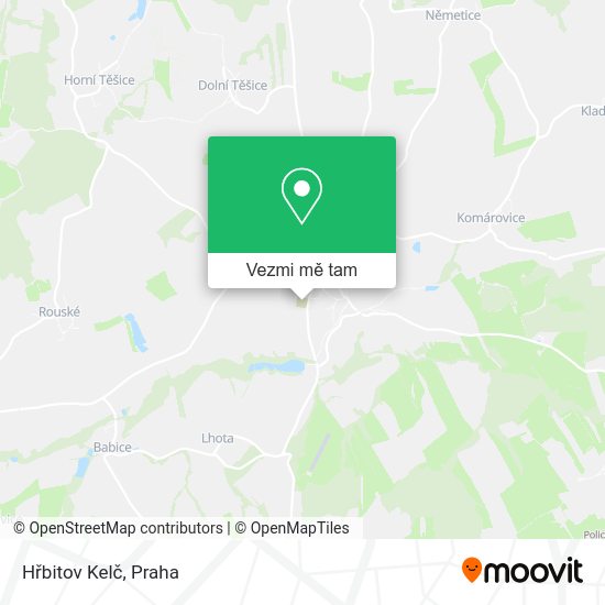 Hřbitov Kelč mapa