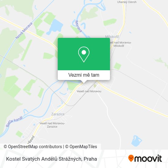 Kostel Svatých Andělů Strážných mapa