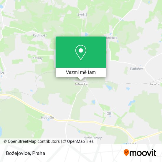 Božejovice mapa