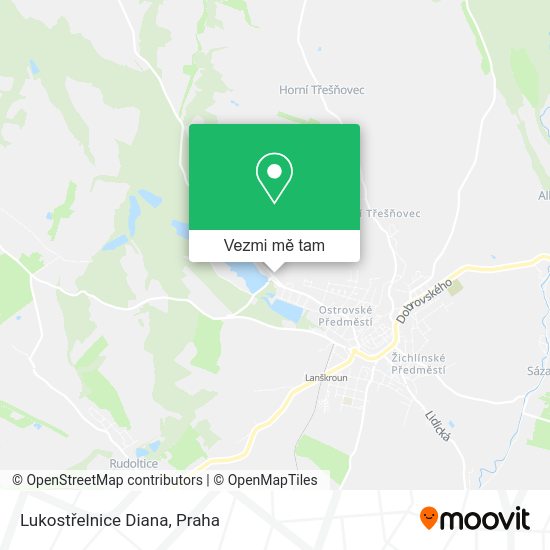 Lukostřelnice Diana mapa
