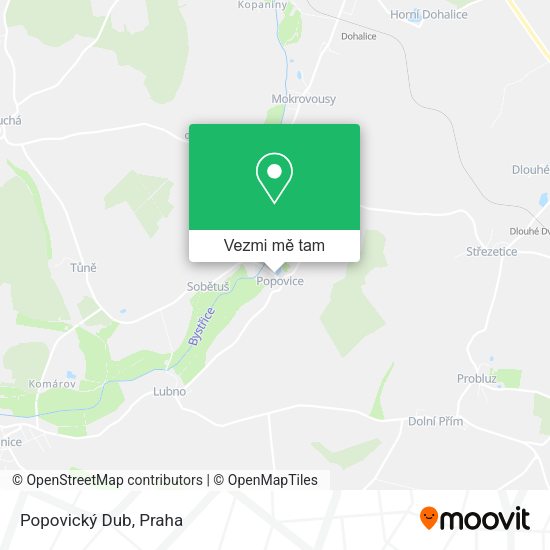 Popovický Dub mapa
