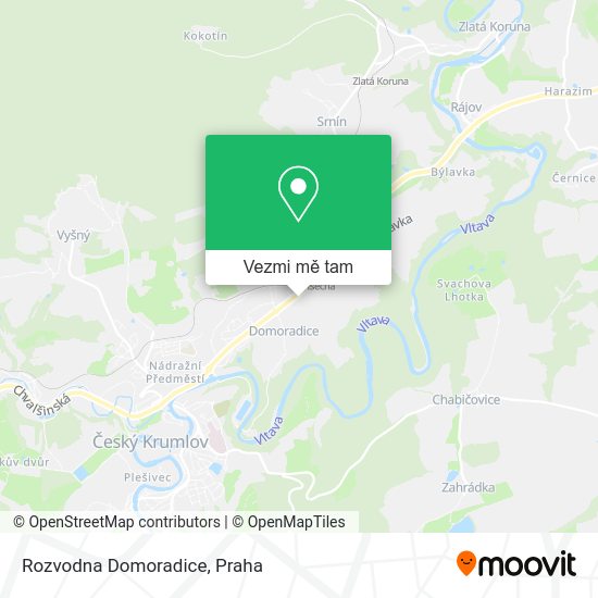Rozvodna Domoradice mapa