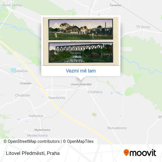 Litovel Předměstí mapa