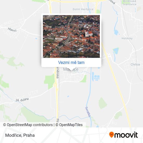 Modřice mapa