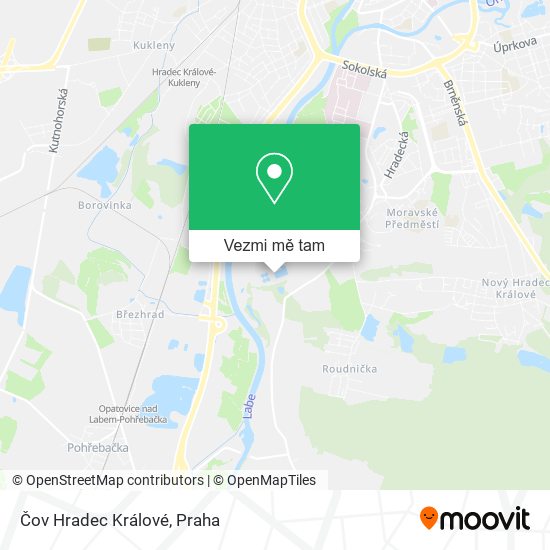 Čov Hradec Králové mapa